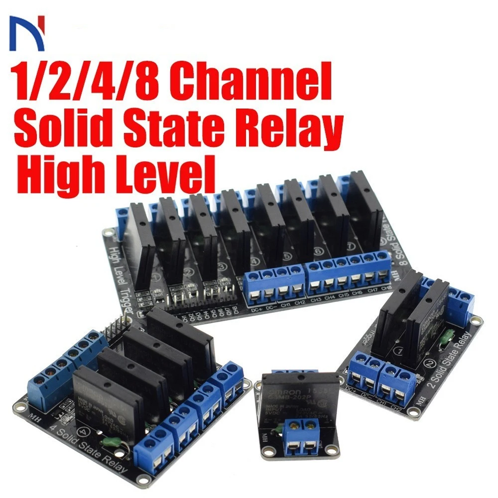 

1/2/4/8 Channel Solid State Relay G3MB-202P DC-AC PCB SSR AVR DSP In 5V DC Relay Module 240V AC 2A for Arduino Diy Kit
