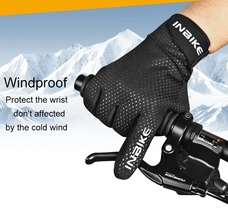 Велосипедные Утепленные зимние перчатки водонепроницаемые полный палец противоскользящие с сенсорным экраном велосипедные перчатки для занятий спортом на открытом воздухе MTB шоссейные велосипедные перчатки