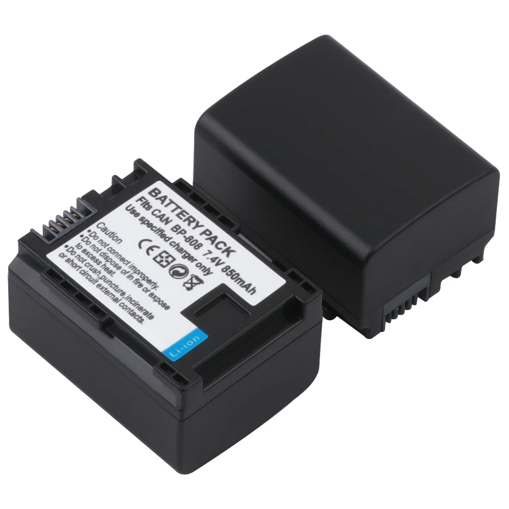 2 шт. BP-808 BP 808 BP808 Батарея для Canon BP-809 819 827 HF200 HF20 HG21 HG20 FS200 FS21 FS22 HFS30 HFM41 HFM400 FS300 FS100