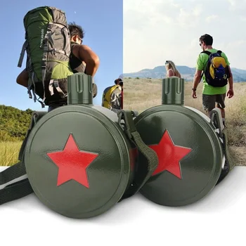 

30pcs Portable Army Green Stainless Steel Sports Water Bottle With Belt Kettle for Travel Camping Hiking Cycling Fishing 550mL