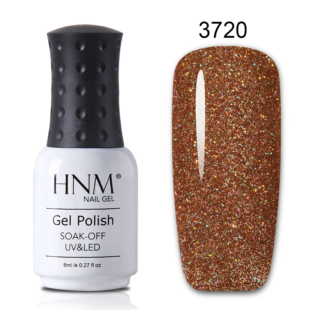 HNM 8 мл Блестящий УФ лак для ногтей неоновый полуперманентный лак для ногтей штамповка эмалированная краска гель лак основа грунтовка - Цвет: 3720