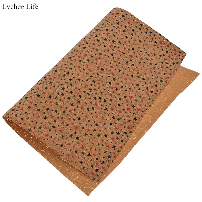 

Lychee Life 10 Style Soft Garment Patchwork Cork Fabric For Women Handmade A3 DIY Clothes Decoration Accessories