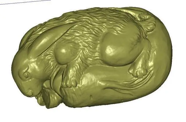 3D модель stl твердая для 4-осевого станка с ЧПУ в формате STL-милый кролик животное |