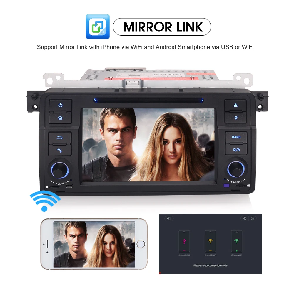 Discount Android 8.0 Car Sat Nav DAB+ WiFi 3G Radio Player DTV-IN GPS CD DVR Car Multimedia Player for BMW E46 3er M3 Rover 75 MG ZT 3