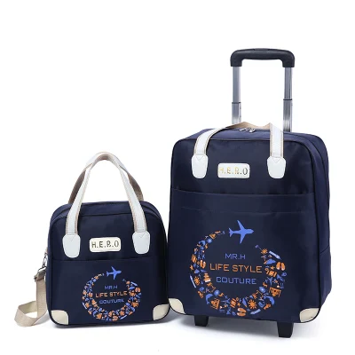Набор для багажа, переносная Дорожная сумка на колесиках, сумка на колесиках, женская модная легкая вместительная сумка на колесиках - Цвет: Style-A