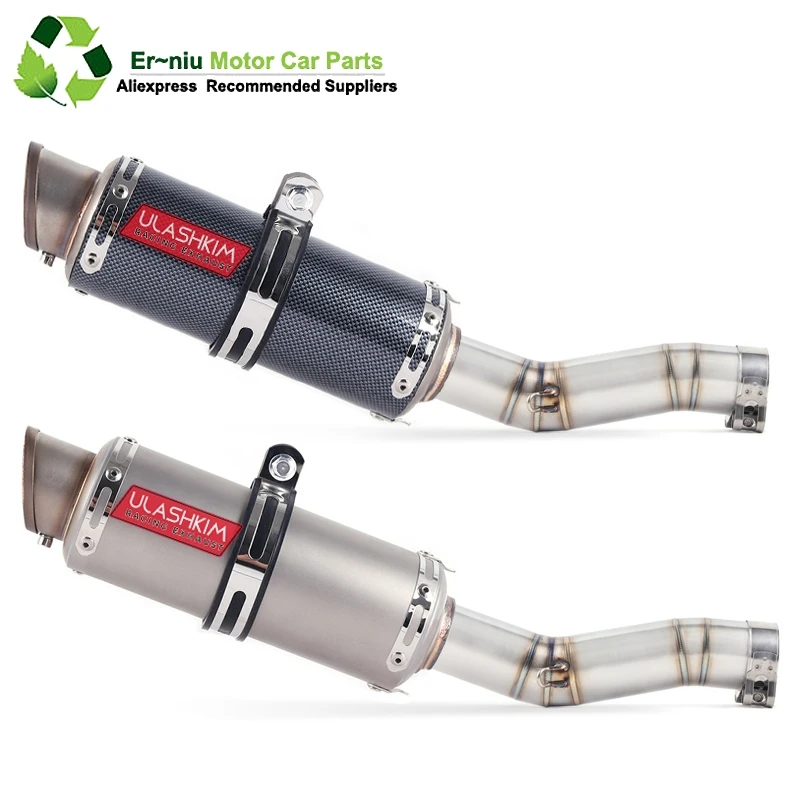 

K7 GSXR 600 750 GSXR700 GSXR750 Motorcycle Exhaust Muffler Middle Link Pipe Full System Slip On For Suzuki GSX R600 R700 R750 K7