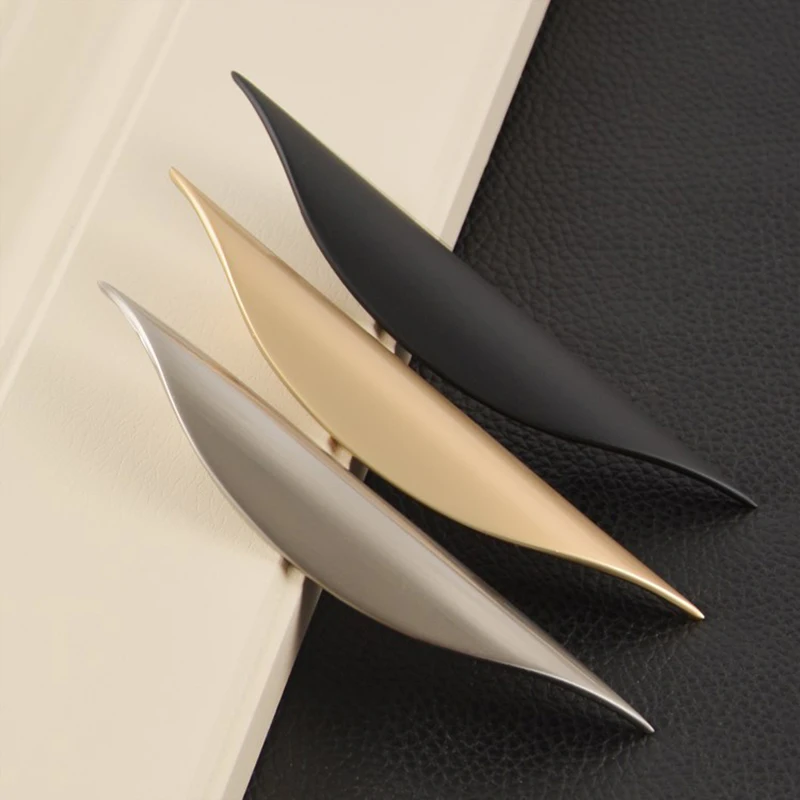 

Modern minimalist furniture Handles drawers cupboard knobs for kitchen pull interior black door hardware