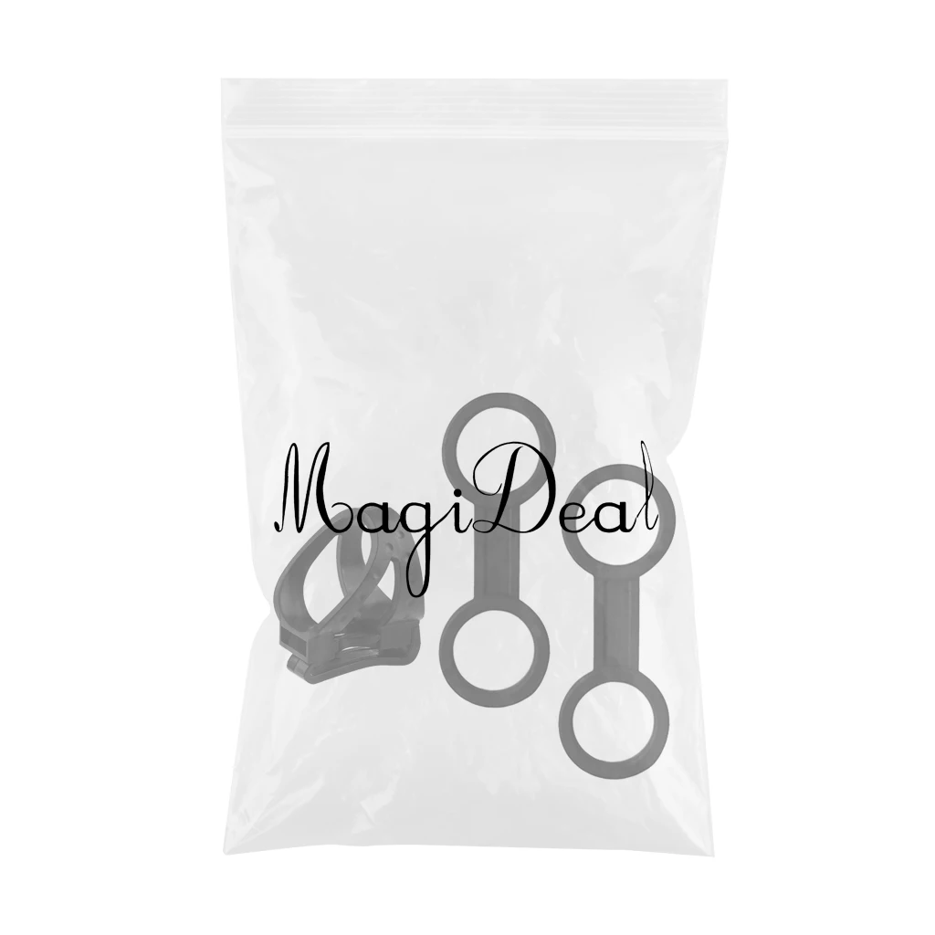2 Pcs Snorkel Keeper Rubber + 1x Plastic Detachable Clip Retainer for Scuba Diving Snorkel Gear Spare Parts Accessories Kit 