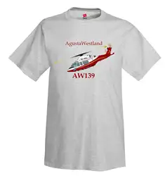 Брендовая футболка для мужчин Мода 2018 г. Agustawestland Aw139 вертолет футболка индивидуальный с вашим N # Принт футболки для девочек короткий рукав