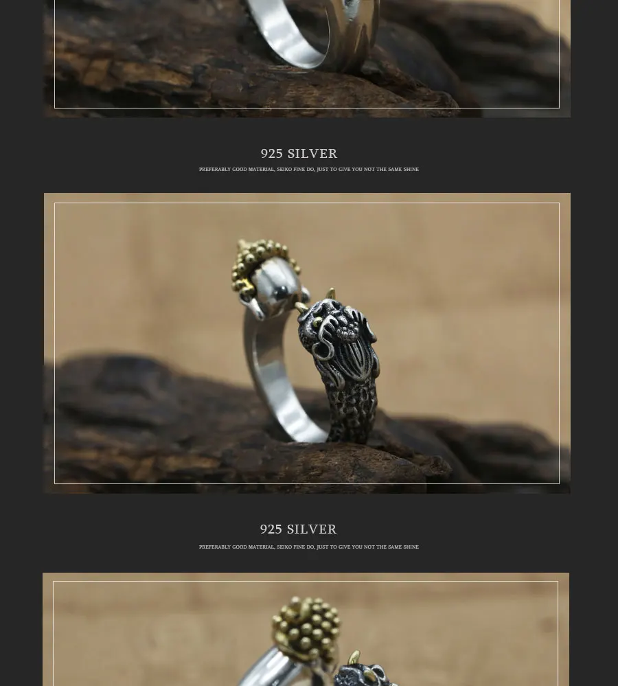 Будда против дьявольское кольцо Настоящее серебро 925 пробы ювелирные изделия для мужчин и женщин Панк Винтаж счастливое открытие кольцо R91