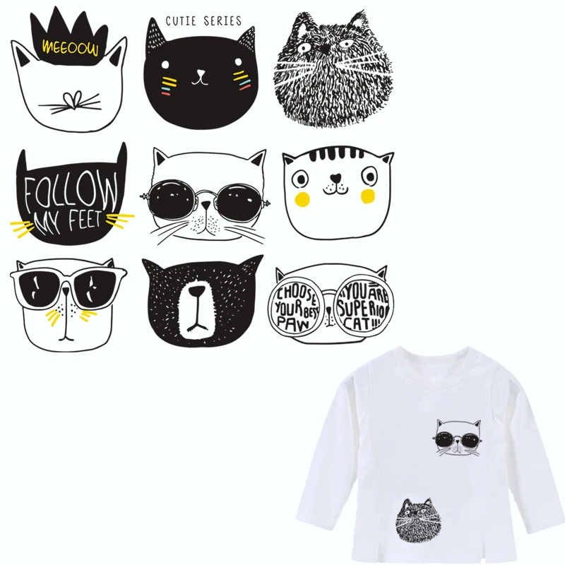 

Colife 9pcs/lot Emoji Patches Heat Transfer Iron-on Patch A-level Washable Clothes Stickers Easy Print By Household Irons