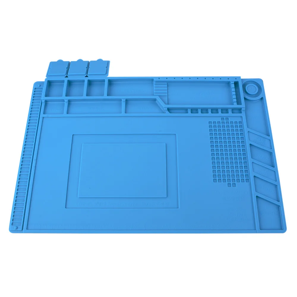 45x30cm Heat-resistant Insulation Desk Mat Silicone Heat Gun BGA Soldering Station Pad Repair Maintenance Platform Desk Mat silicone heat resistant mat orange