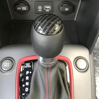 

For Hyundai Kona Encino 2018 2019 ABS Plastic Carbon fibre Car gear shift lever knob handle Cover Trim Car Styling Accessories