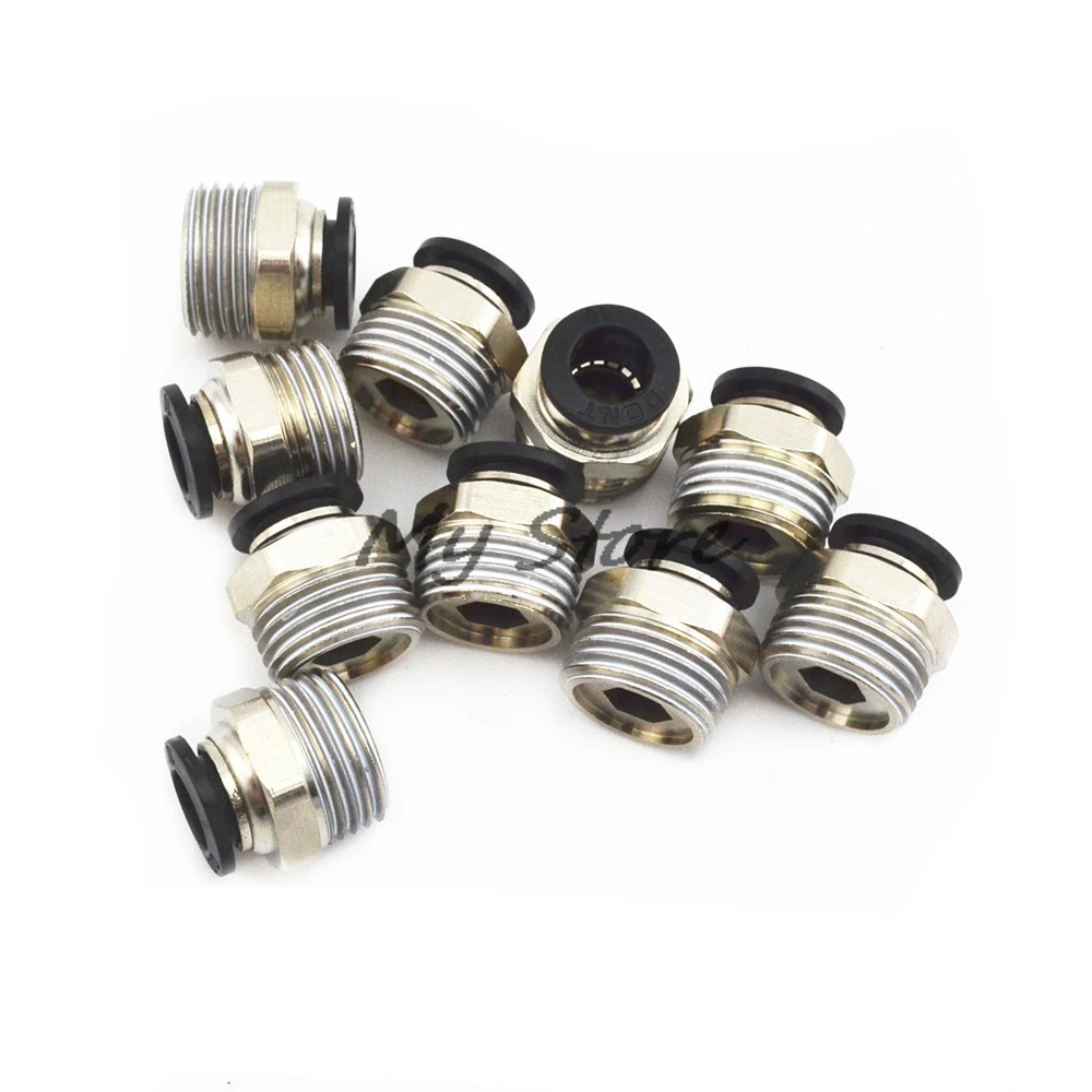 Blcak Высокое качество PC 8 мм 1/8 &quot1/4&quot 3/8 &quot1/2&quot резьба Мужская прямая