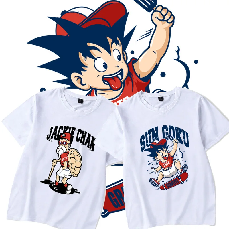 QZHIHE мультфильм Dragon Ball футболка Сунь Укун короткий рукав парная Футболка Harajuku