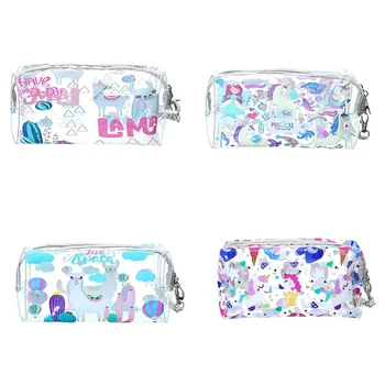 

1Pc Cartoon Unicorn Alpaca Print Pencil Case Kawaii School Supplies Stationery Gift Cute Pencil Box Office School Pencil Cases