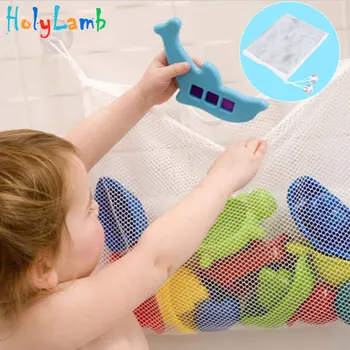 

Newborn Baby Suction Storage Net Folding Hanging Bag Mesh Gift Kids Infantil Baby Bath Tub Toy Storage Organiser For Bathroom