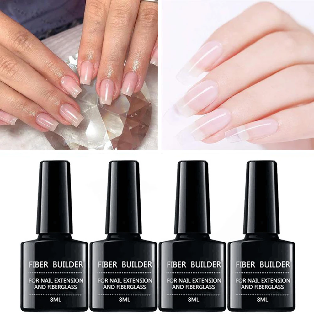 Nail Extension Fiberglass Gel Fake Tips Builder Glass Fibers UV Varnish Lacquer