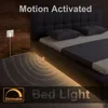 Regulable cama luz con Sensor de movimiento y adaptador de alimentación bajo la cama Luz de movimiento activado LED de tira para habitación de bebé escaleras del gabinete ► Foto 1/6
