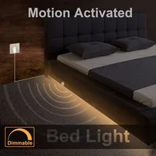 Dimmable Bed Light with Motion Sensor and Power Adapter Under Bed Light Motion Activated font b