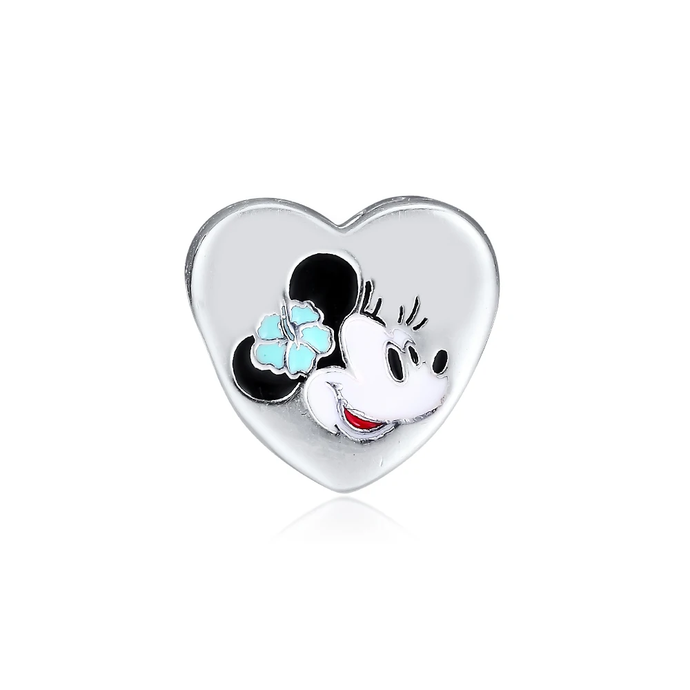 

CKK Sterling Silver 925 Charm Cartoon Mouse Heart Beads Charms Fits DIY Bracelet Making Women Accessories Fine Jewelry kralen