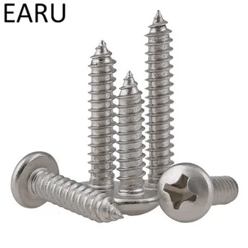 

T845 Standard Stainless Steel 316 Disc Round Pan Cross Phillips Head Self-tapping Tapping Screws Bolt M6*16/20/25/30/35-100mm