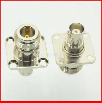 

5pcs/lot N female jack to BNC female jack flange mount RF adapter connector