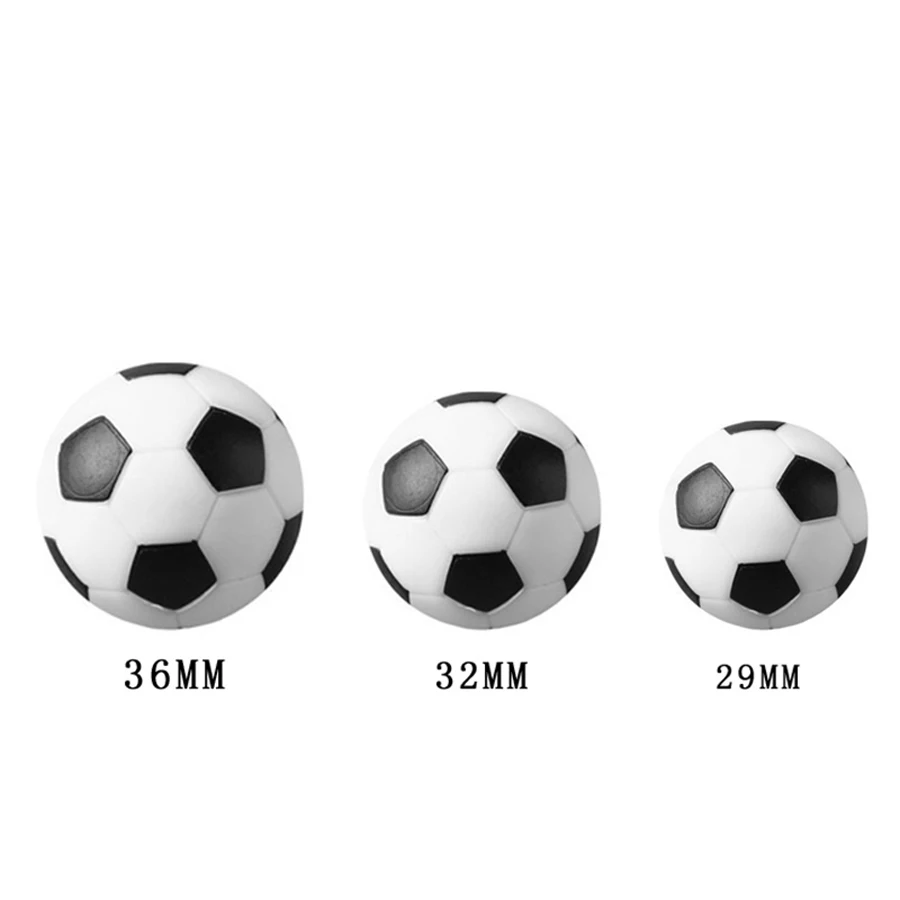 Table Football Game Tabletop Soccer Game 4pcs/set White Resin Soccer Standard Table Football Tables Games Parts Mini Ball Fussball Board Game Babyfoot Entertainment Tool