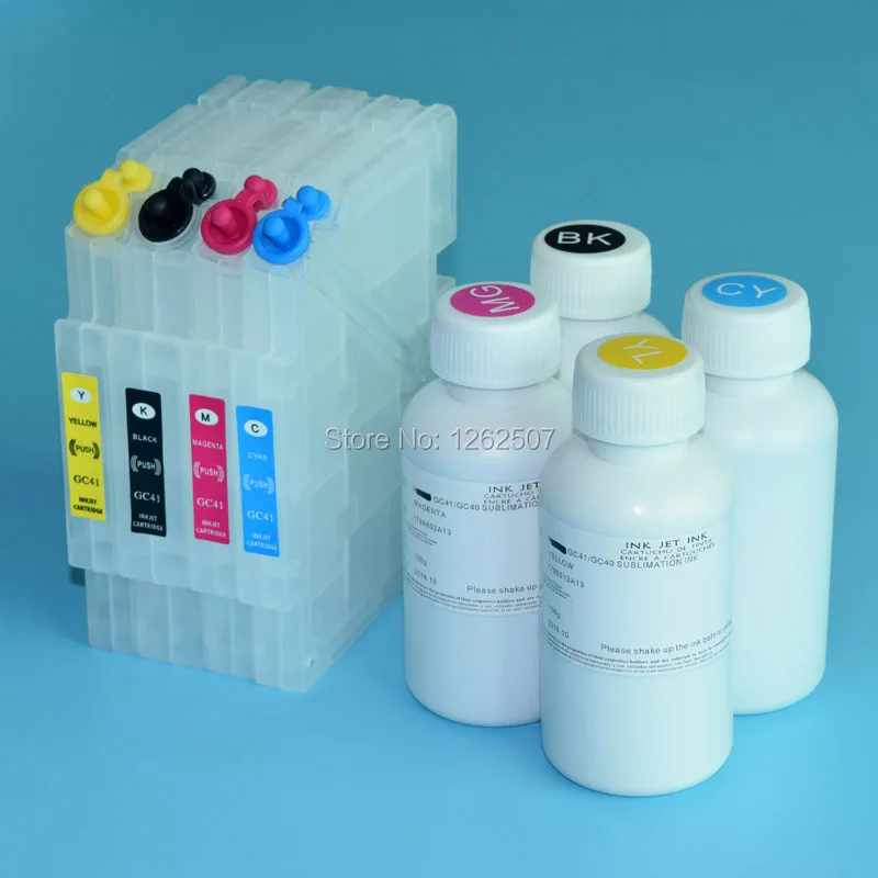 100ml*4colors Dye Sublimation Ink And 1set Refillable Cartridge For