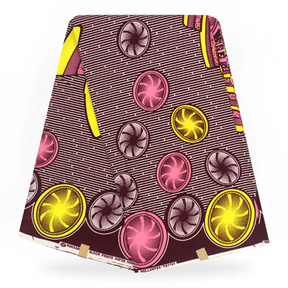 

6yards 100% Cotton Veritable Wax Hollandaise Real Hollandis Wax African Fabric Print Hollandais HJ619-1