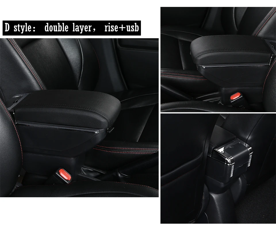 Подлокотник для Nissan Note 16-18 с зарядкой от usb, двойной слой, увеличивающий рост, центральный ящик для хранения с пепельницей, подстаканник acces