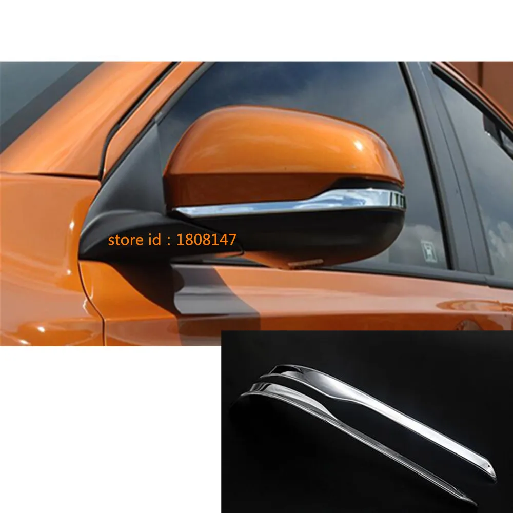 

Styling Car ABS chrome back rear view Rearview Side Mirror Strip Cover stick trim panel lamp 2pcs For Honda HR-V HRV Vezel 2015 2016 2017 2018
