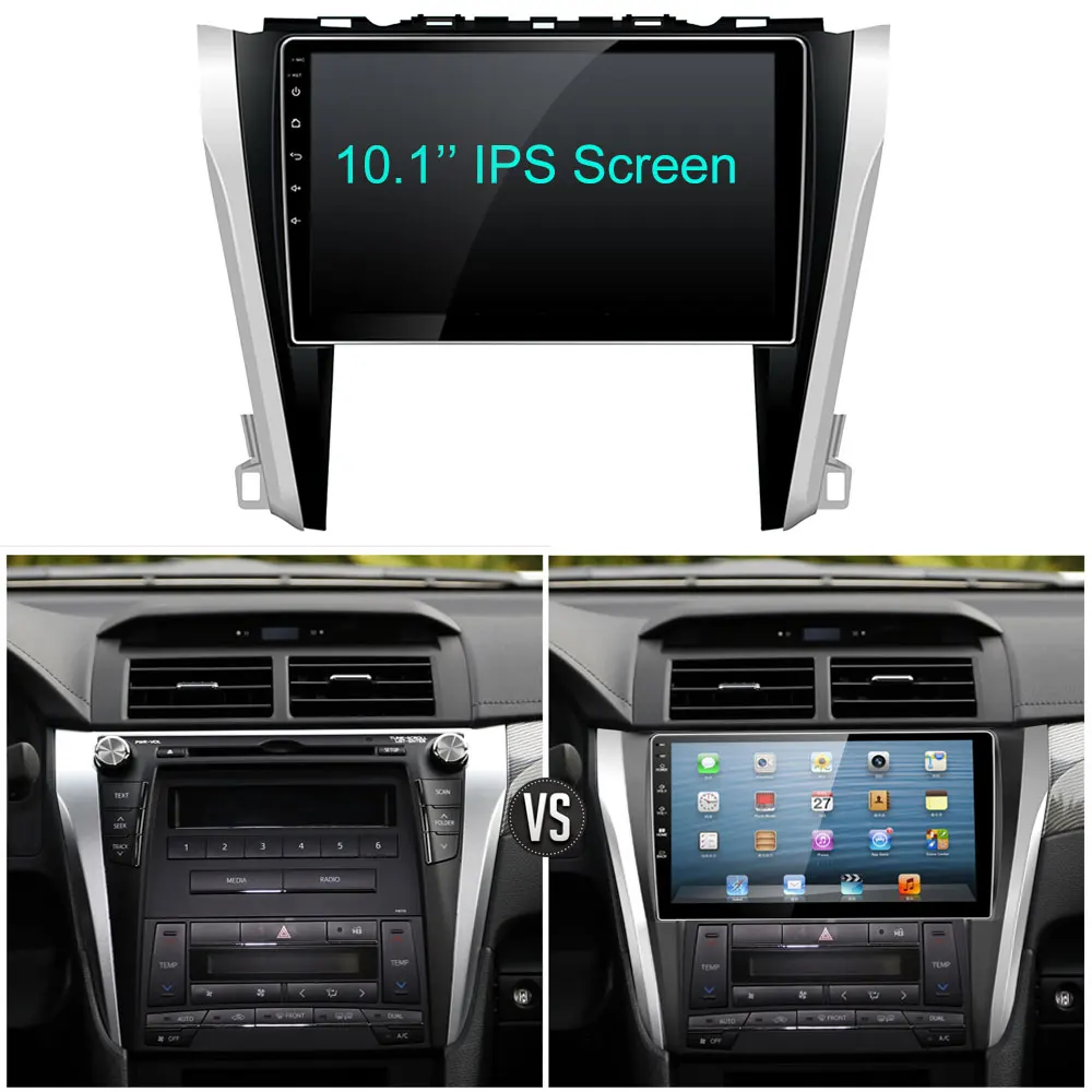 Flash Deal 10.1" IPS 4G DSP Carplay Android 8 Octa Core 4GB RAM 64GB ROM RDS BT Car DVD Multimedia Player Stereo For Toyota Camry 2015-2018 0