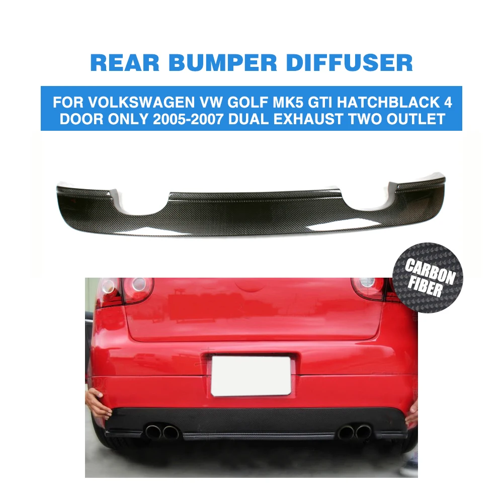Carbon Fiber Rear Bumper Diffuser Lip For Volkswagen VW Golf 5 V MK5