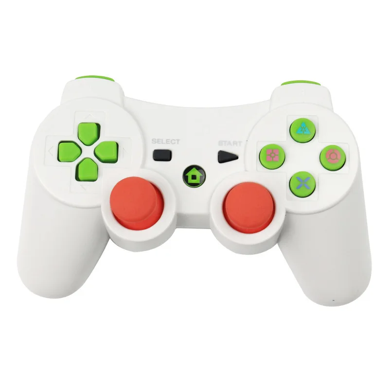 Модный Красочный игровой контроллер беспроводной контроллер для ps3 беспроводной джойстик для android bluetooth геймпад - Цвет: Белый