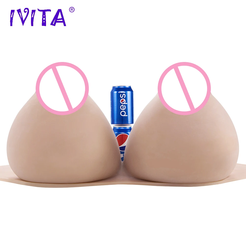 

IVITA 16KG Realistic Silicone Breast Forms Fake Boobs For Crossdressers Drag Queen Shemale Transgender Silicon Breasts Form