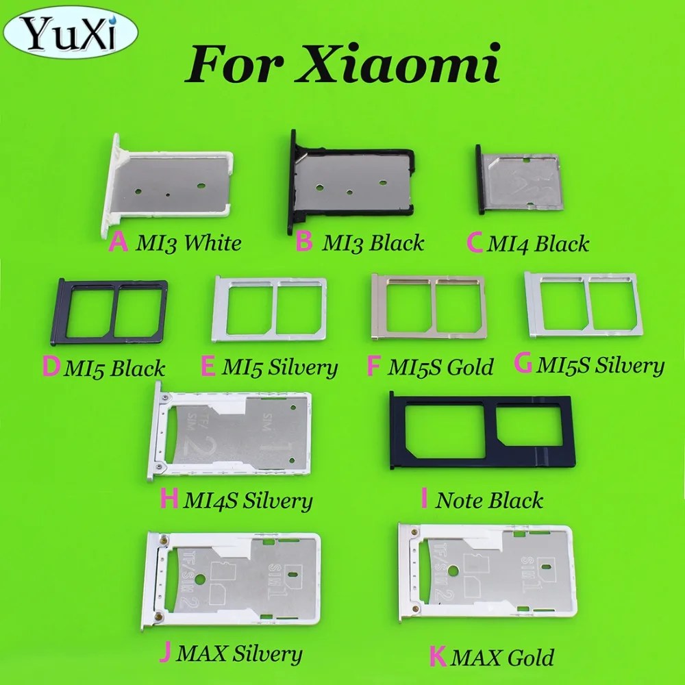 

YuXi Sim Card Holder Tray Card Slot For Xiaomi Mi3 Mi4 Mi5 Mi4S Note MAX Cell Phone sim card