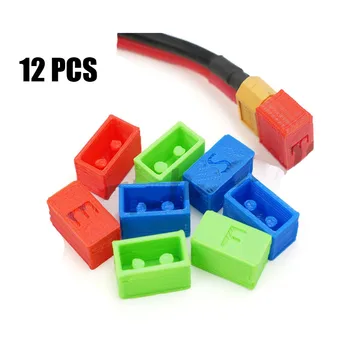 

12PCS XT60 Head Protective Cap Battery Cover Female Anti-spark Protection Shell 3D Printing for RC Drone Spare Parts Access