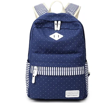 

Canvas Travel Unisex Backpacks Casual Dot Daily Bag Backpacks Womne School Bags for teenagers Girls Mochila feminina escolar