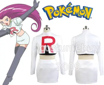 

Pokemon Team Rocket Jessie Cosplay Costumes For Women Cartoon Anime Halloween Costume Custom Made