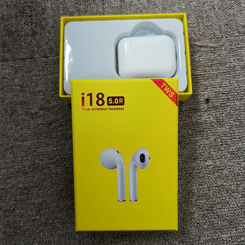 I18 TWS наушники Оригинальные Bluetooth стерео бас шумоизолирующие PK i9s i10 i12 tws i20 i30