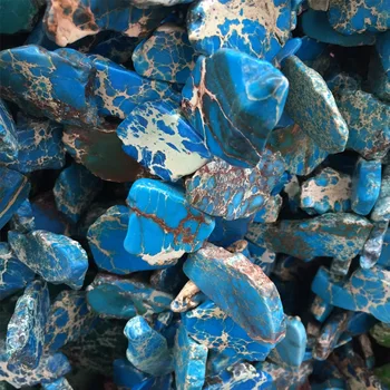 

Blue Sea Jaspers Emperor Stone Freeform Chips Nugget Gem Stone Bead Top Drilled Large Sea Sediment Imperial Jaspers Chunky Slabs