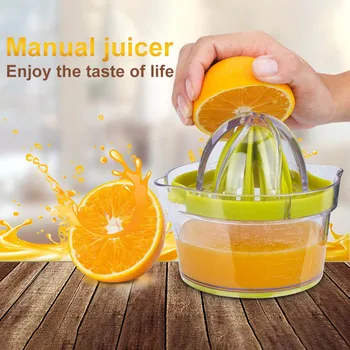 

Fashion Cute Lemon Orange Juicer Manual Hand Squeezer with Built-in Transparent Measuring Cup for Kitchen HY99