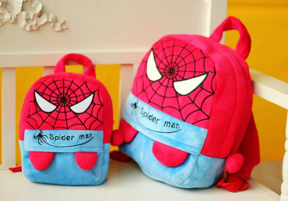 Дети паук Мстители Железный человек Супермен Капитан Америка Плюшевые рюкзаки Школьные ранцы Куклы Игрушечные лошадки Сумки для пикника sa1135