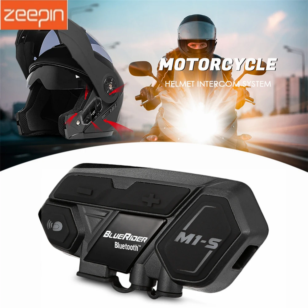 

M1 - S 4000m Motorcycle Helmet Headset Intercom Bluetooth Interphone 8 Riders Connection Voice Command Wireless Music Hands-free