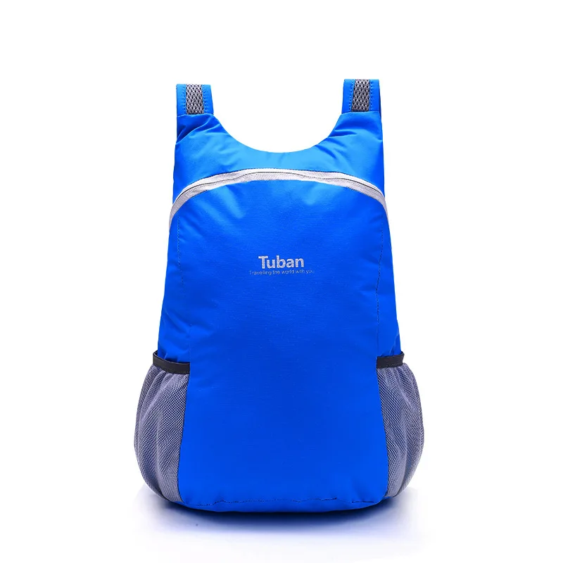 TUBAN легкий нейлоновый складной рюкзак Водонепроницаемый рюкзак складная сумка портативный пакет для женщин мужчин Путешествия Черный Рюкзак - Цвет: Blue