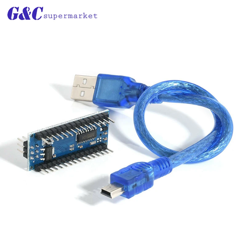 Контроллер Nano 3 0 совместим с драйвером arduino nano USB кабелем NANO V3.0 ATMEGA328P|Интегральные