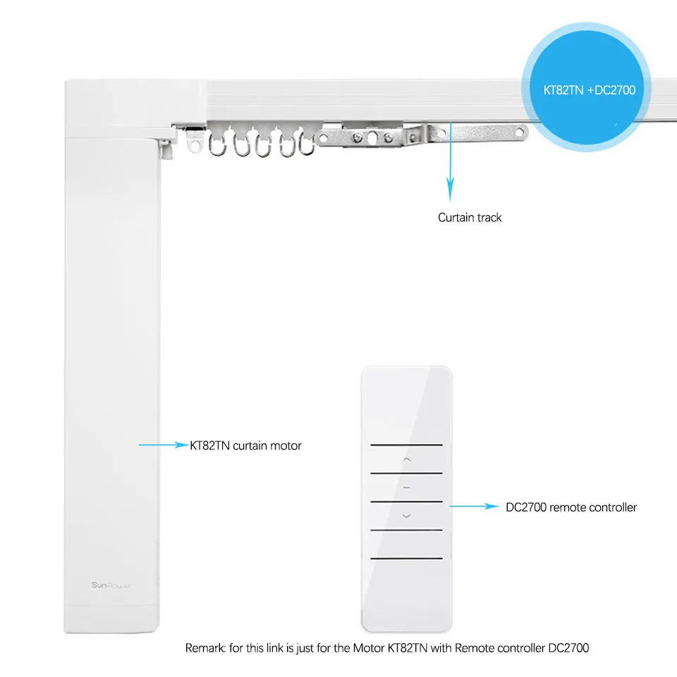 Smart KT82TN электрический занавес двигатель постоянного тока 110-240 В+ DC2700 433 МГц пульт дистанционного управления электрический занавес dooy Подсолнух мотор умный дом