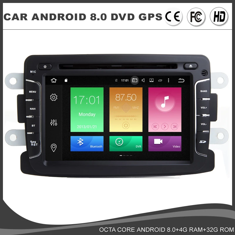 7 &quotAndroid 8 0 автомобильный DVD GPS плеер для Renault Duster Dacia Logan Sandero Xray radio BT Wifi 4 Гб RAM Mirror Link