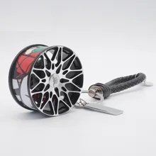 Высококлассные автомобильные тюнинг обода колеса брелок Авто турбо брелок JDM с дисковым тормозом HellaFlush заднее зеркало кулон алюминий